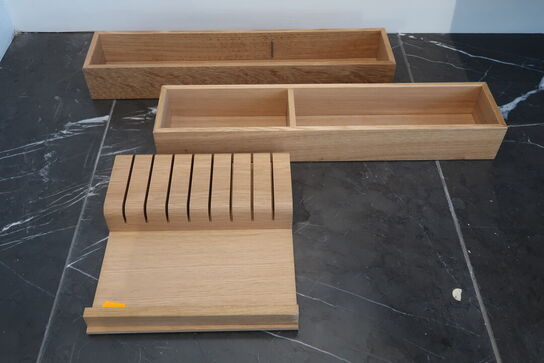 3 stk. indsatser til skuffer