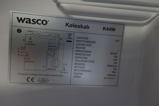 2 stk. køleskabe WASCO K43W - K44W