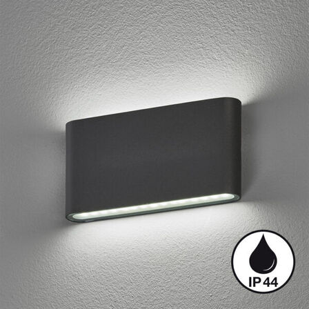 3 stk. fischer og honsel scone udendørs væglampe sort metal led up down(ubrugt)