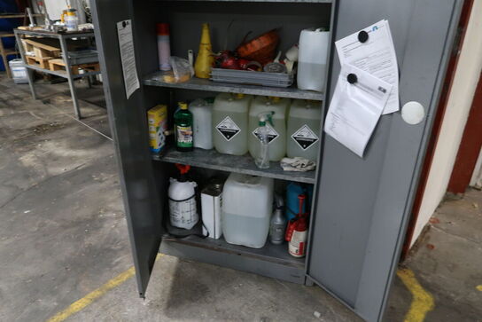 Stålskab med indhold