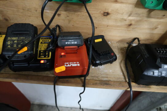 Div. Ladere og batterier DEWALT, HILTI, METABO