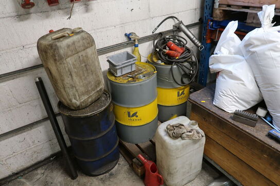 Kraftforlængerledninger, tønder, pumpe m.m.