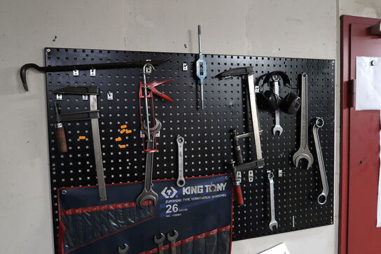 Værktøjstavle med indhold