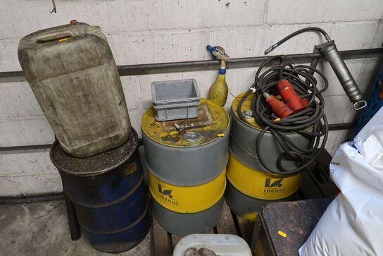 Kraftforlængerledninger, tønder, pumpe m.m.