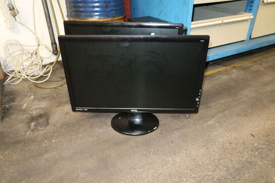 2 stk. computerskærme BENQ samt computer