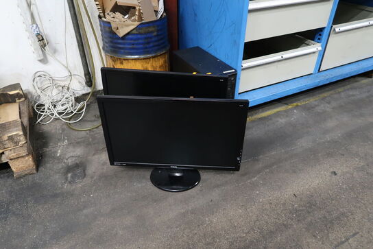 2 stk. computerskærme BENQ samt computer