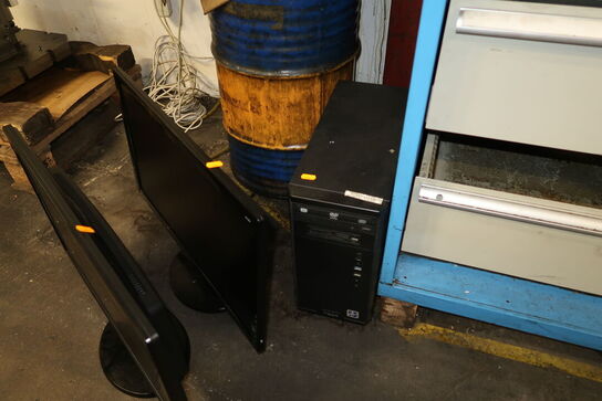 2 stk. computerskærme BENQ samt computer