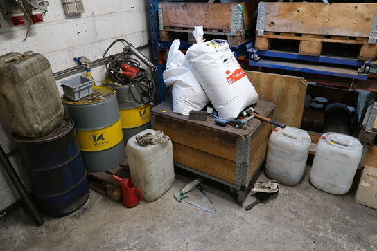 Kraftforlængerledninger, tønder, pumpe m.m.