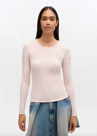 Soft Cotton Stripe Rib Longsleeve GANNI Str.: L