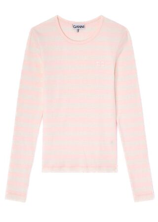 Soft Cotton Stripe Rib Longsleeve GANNI Str.: M