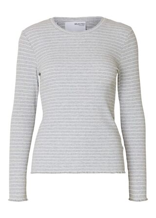 SLFAnna LS Crew Neck Tee Multistripe SELECTED FEMME Str.: XS