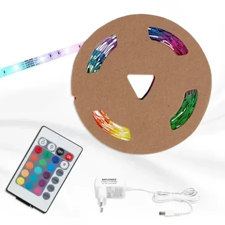 5 stk. briloner rgb led strip 3 meter med remote(ubrugt)