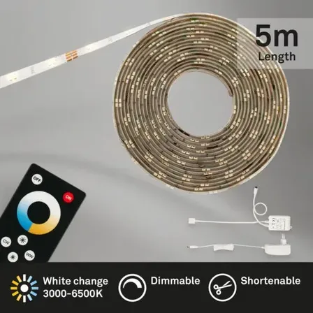 11 stk. briloner led strip 5 meter med remote(ubrugt)