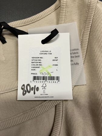 75 stk. Mærketøj Vejl. udsalgspris ca. 82.000 kr.