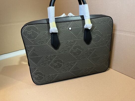 Taske MONTBLANC Jacquard thin document case khaki MB220256