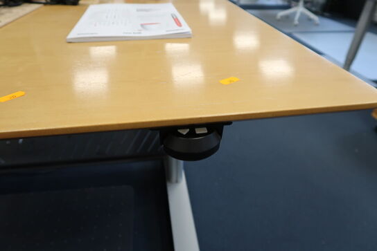 El. hæve/sænke skrivebord uden indhold, med kontorstol og skuffemodul