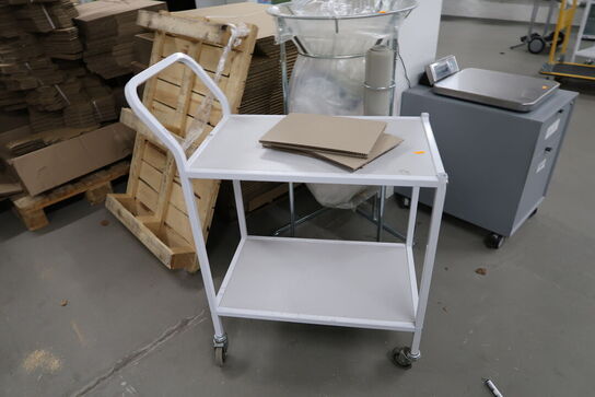 Vogn samt skraldespandsstativ