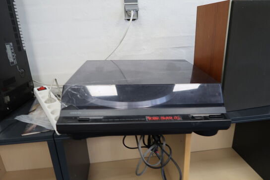 2 stk. højtalere GALE 4020, pladeafspiller, cd-afpiller ONKYO, forstærker ONKYO m.m.