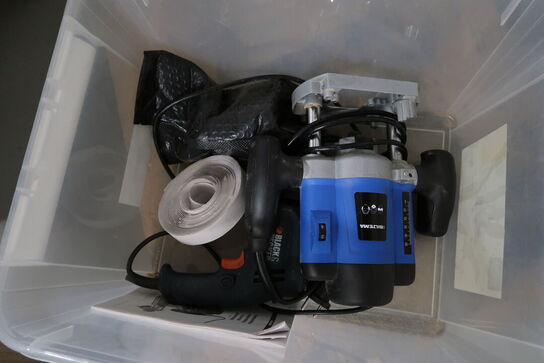 Bordsøjleboremaskine EINHELL TB 13/5 EC, overfræser samt boremaskine BLACK & DECKER