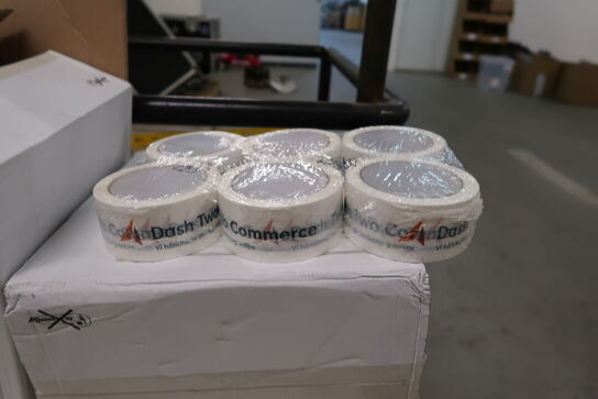 4 stk. kasser med pakketape