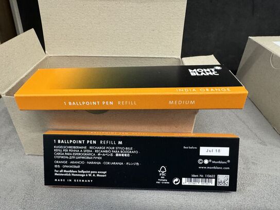 6 stk. Fyldepenne/Ballpoint Refill MONTBLANC INDIA ORANGE