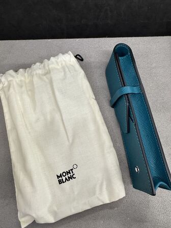 2 Pen Pouch læder MONTBLANC BLUE