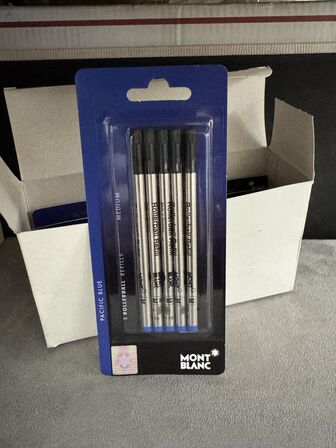 30 stk. Fyldepenne/Rollerball Refill MONTBLANC PACIFIC BLUE