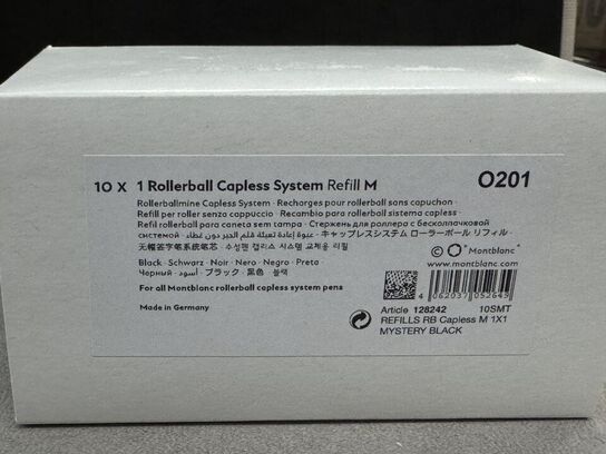10 stk. Fyldepenne/Rollerball Refill MONTBLANC BLACK