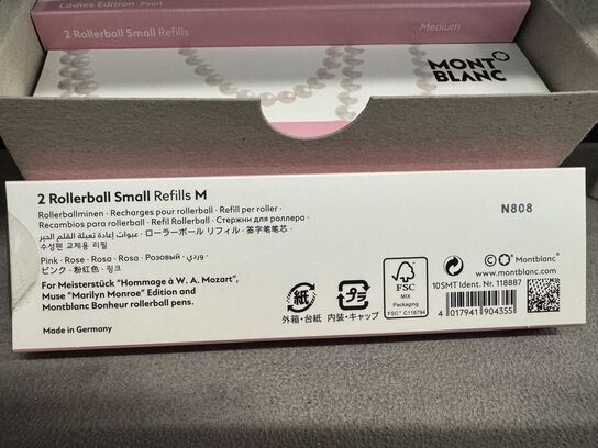 20 stk. Fyldepenne/Rollerball Small Refill MONTBLANC PINK