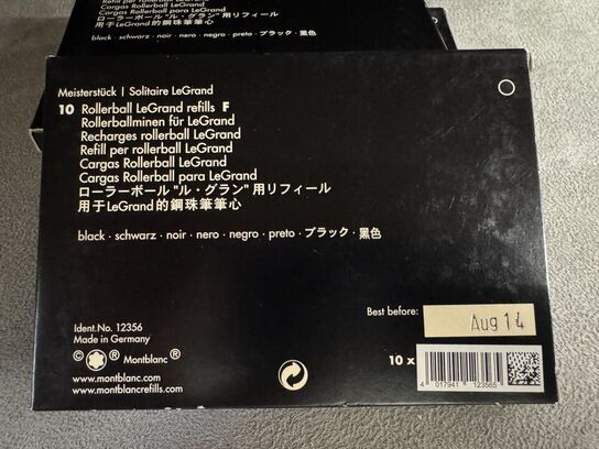 40 stk. Fyldepenne/Rollerball LeGrand Refill MONTBLANC MYSTERY BLACK