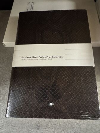 5 stk. Notebook MONTBLANC PYTHON PRINT, SMOKE, LINED