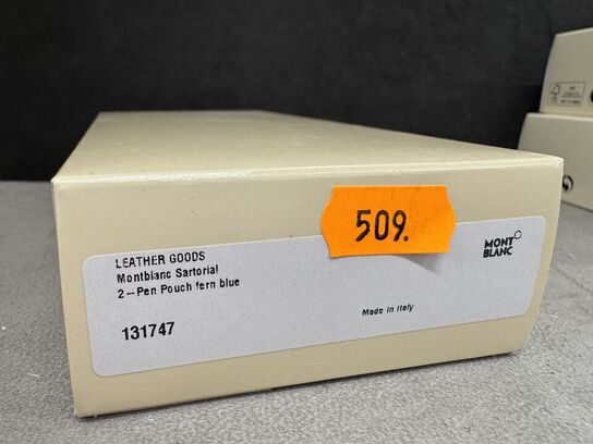 2 Pen Pouch læder MONTBLANC BLUE