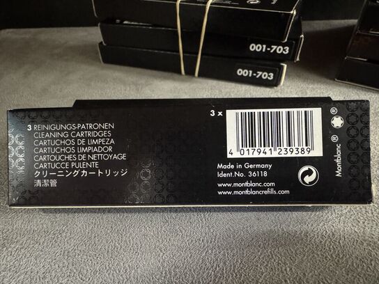 15 stk. Rengøringspatroner til fyldepenne MONTBLANC CLEANING CARTRIDGES