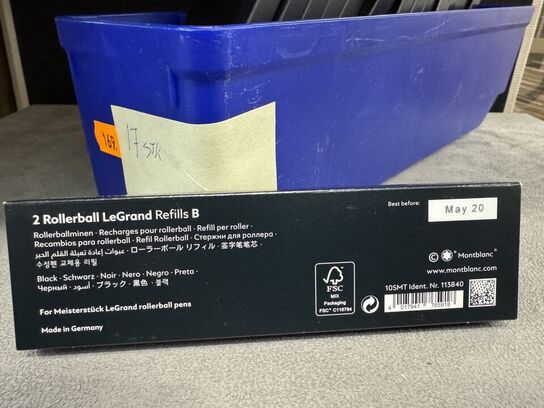 34 stk. Fyldepenne/Rollerball LeGrand Refill MONTBLANC MYSTERY BLACK