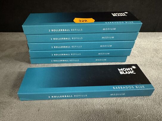 12 stk. Fyldepenne/rollerball Refill MONTBLANC BARBADOS BLUE
