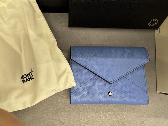 Læderpung 6cc  MONTBLANC DUSTY BLUE