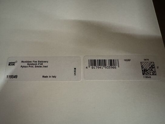 5 stk. Notebook MONTBLANC PYTHON PRINT, SMOKE, LINED