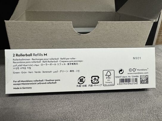 12 stk. Fyldepenne/rollerball Refill MONTBLANC IRISH GREEN