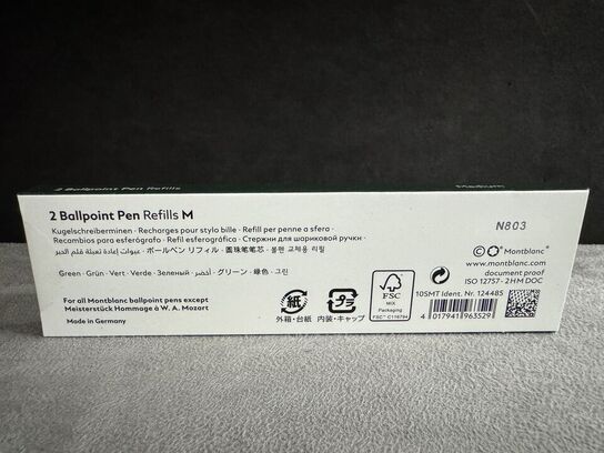 2 stk. Fyldepenne/Ballpoint Refill MONTBLANC IRISH GREEN