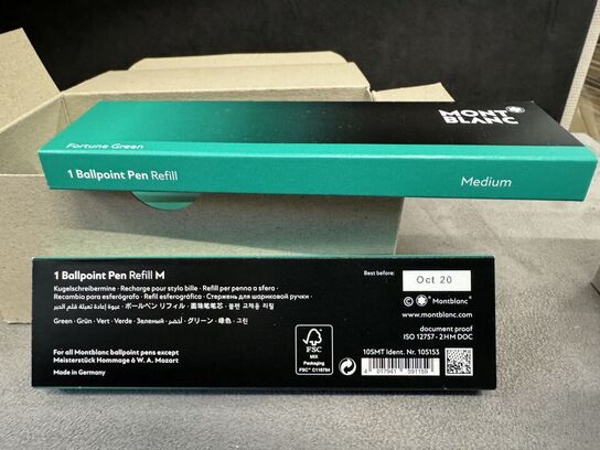 5 stk. Fyldepenne/Ballpoint Refill MONTBLANC FORTUNE GREEN