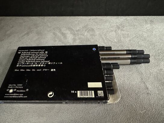 10 stk. Fyldepenne/Rollerball LeGrand Refill MONTBLANC ROYAL BLUE