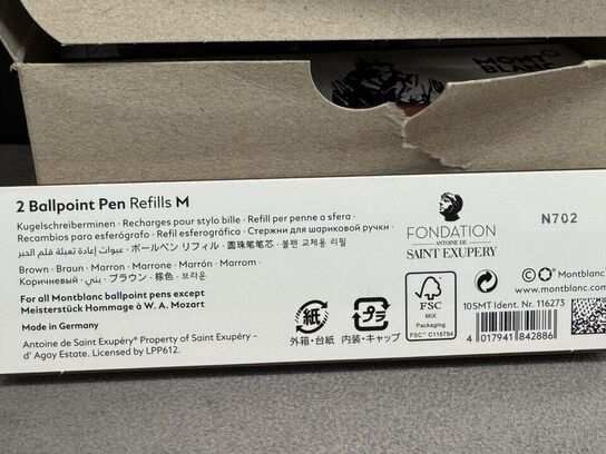 18 stk. Fyldepenne/Ballpoint Refill MONTBLANC BROWN