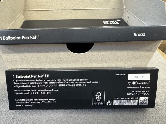 10 stk. Fyldepenne/Ballpoint Refill MONTBLANC MYSTERY BLACK