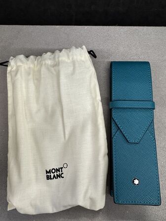 2 Pen Pouch læder MONTBLANC BLUE