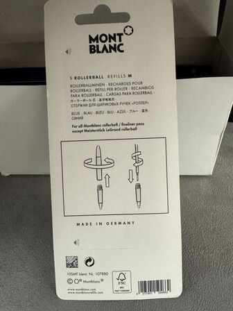 30 stk. Fyldepenne/Rollerball Refill MONTBLANC PACIFIC BLUE