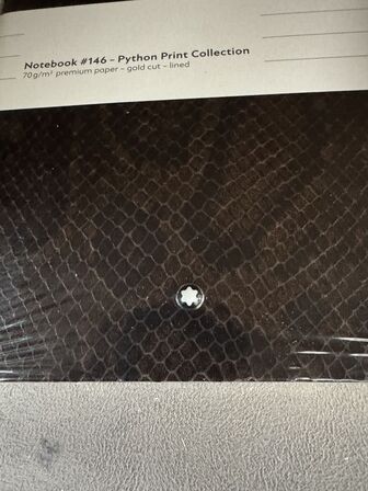 5 stk. Notebook MONTBLANC PYTHON PRINT, SMOKE, LINED