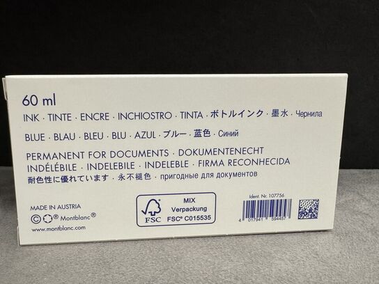 60 ml. Blæk MONTBLANC BLUE