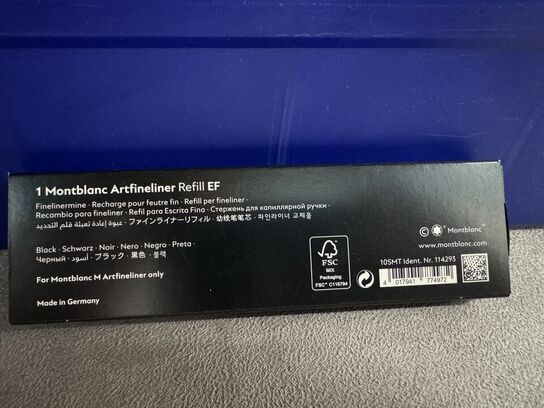 6 stk. Artfineliner Refill MONTBLANC MYSTERY BLACK