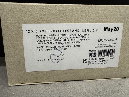 20 stk. Fyldepenne/Rollerball LeGrand Refill MONTBLANC MYSTERY BLACK
