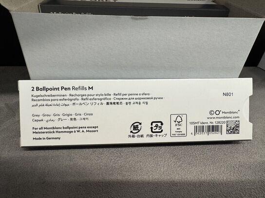 20 stk. Fyldepenne/Ballpoint Refill MONTBLANC COOL GREY